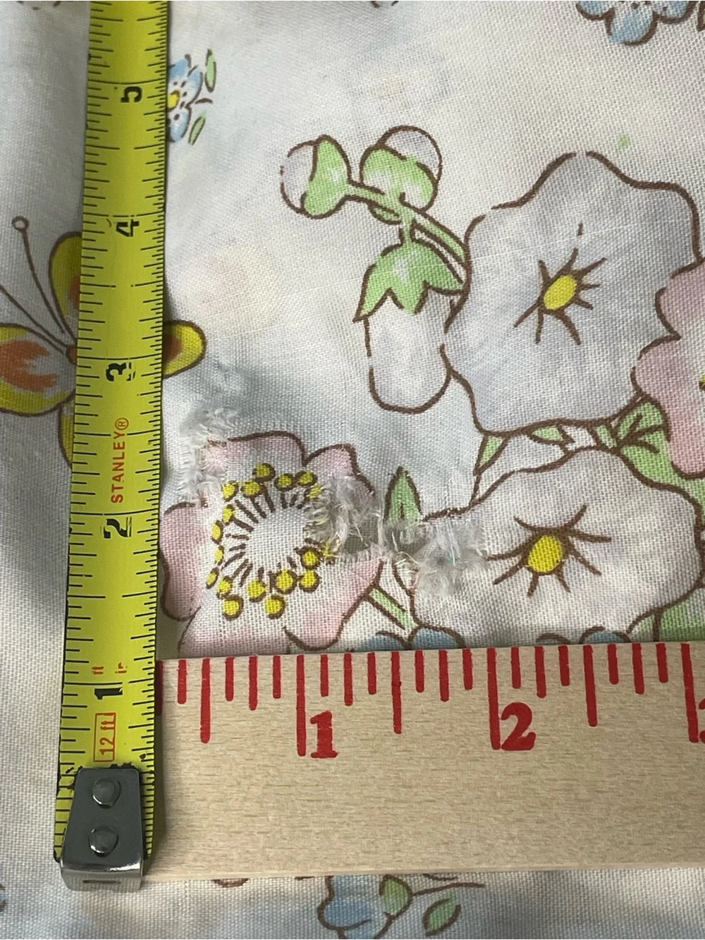 Vintage 1983 Cabbage Patch Kids Double Full Fitted Sheet Craft Fabric Flaw 54X76